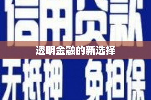 宾县透明金融的新选择
