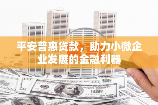 宾县平安普惠贷款，助力小微企业发展的金融利器