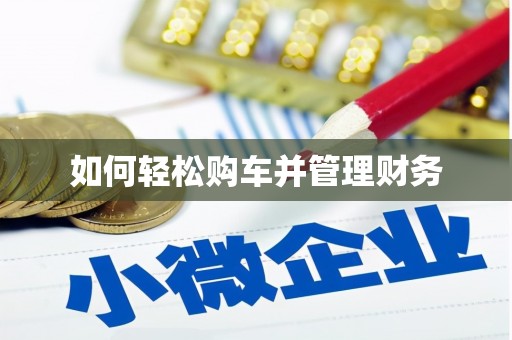 宾县如何轻松购车并管理财务